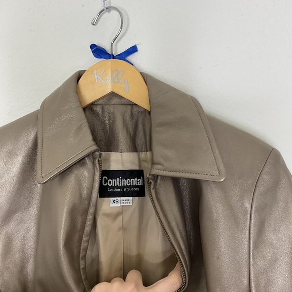 Continental Leathers & Suedes Vintage Gold Leather Jacket - Picture 4 of 6